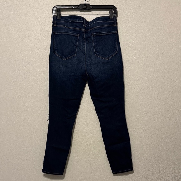 L'AGENCE Dark Blue Distressed Skinny Jeans - Picture 4 of 5
